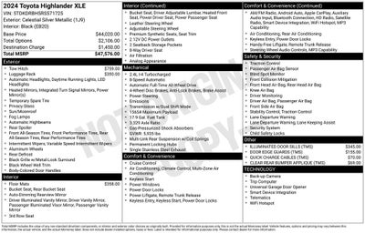 2024 Toyota Highlander XLE