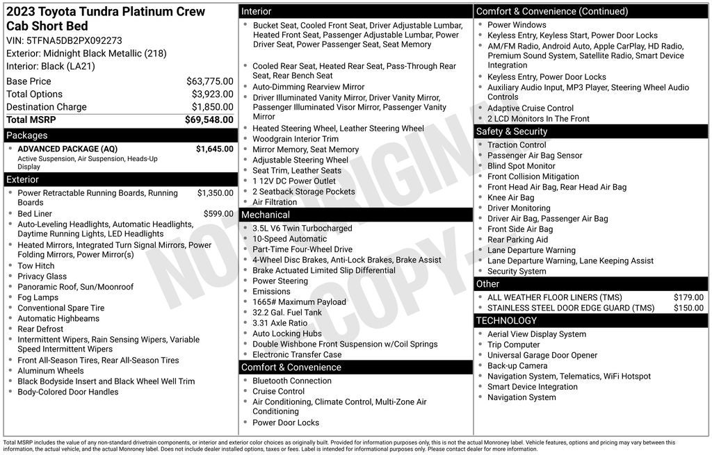 2023 Toyota Tundra Platinum