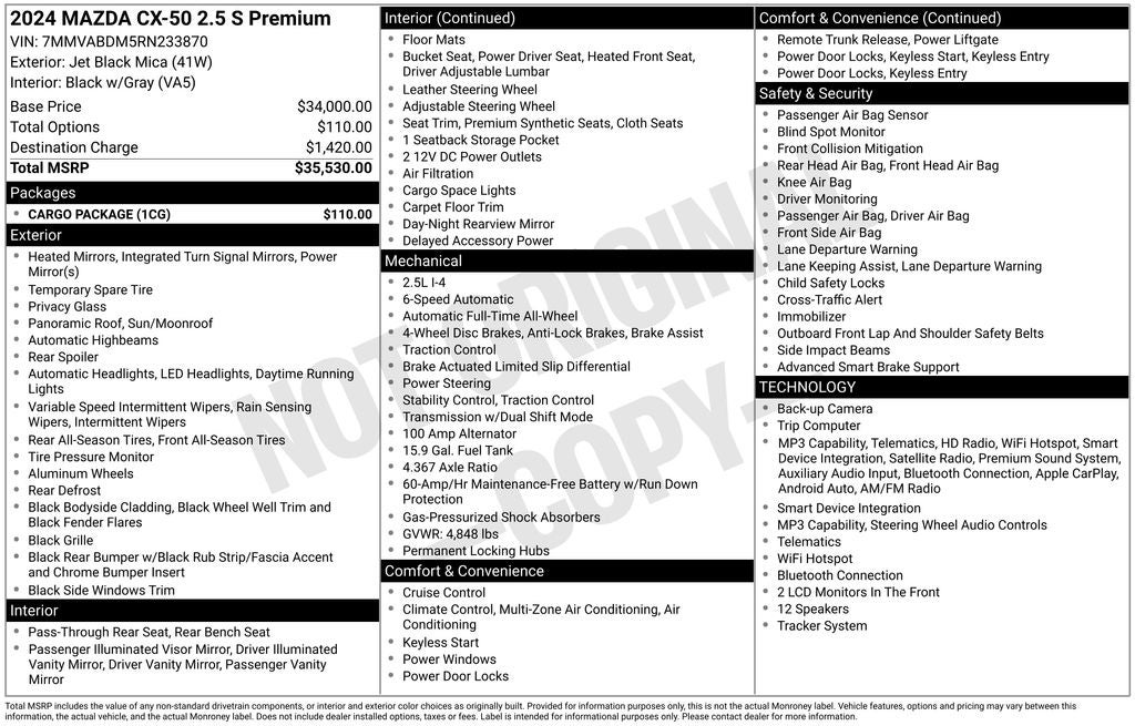 2024 Mazda Mazda CX-50 2.5 S Premium Package