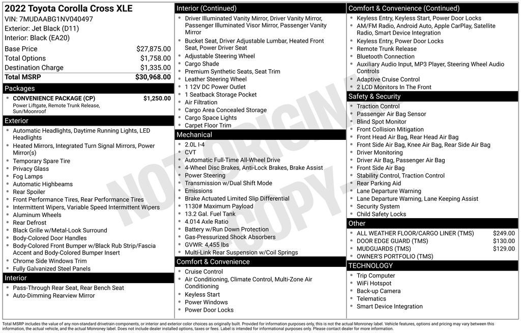 2022 Toyota Corolla Cross XLE