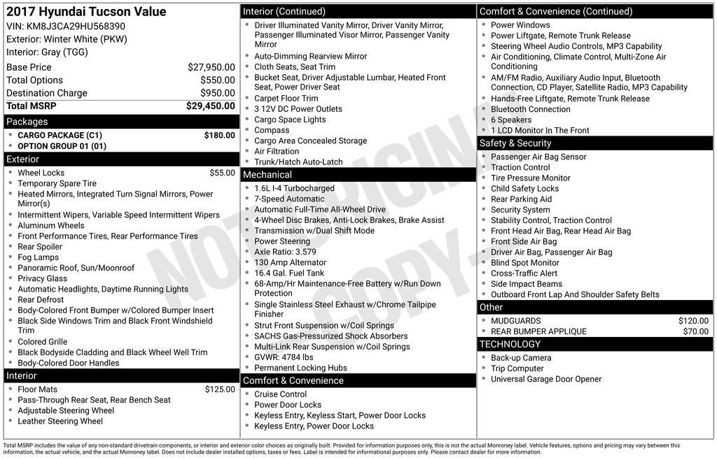 2017 Hyundai Tucson Value