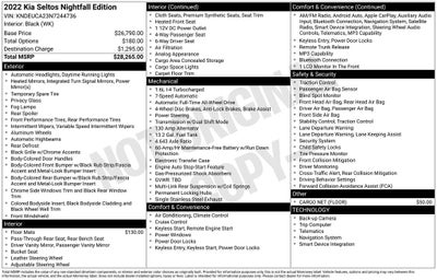 2022 Kia Seltos Nightfall