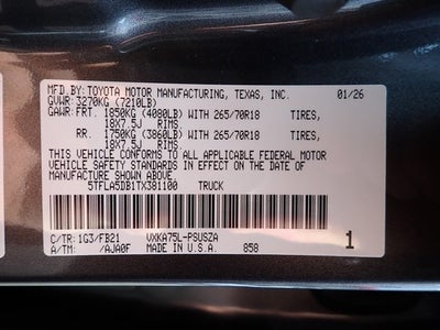 2026 Toyota Tundra SR5