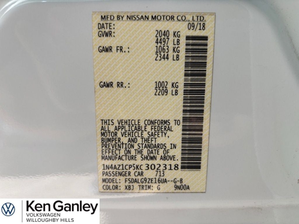 2019 Nissan Leaf SL