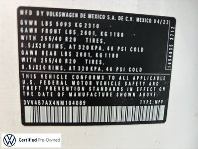 2022 Volkswagen Tiguan 2.0T SEL R-Line