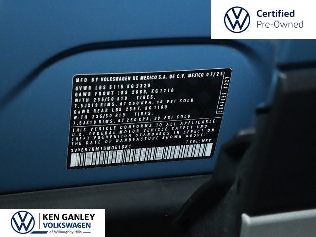 2025 Volkswagen Tiguan 2.0T SE