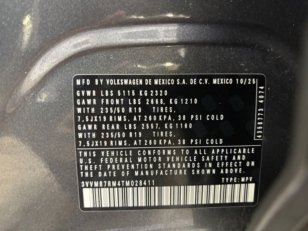 2026 Volkswagen Tiguan 2.0T SE