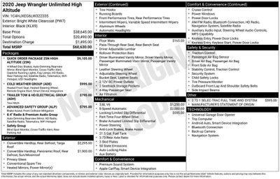 2020 Jeep Wrangler Unlimited Sahara High Altitude