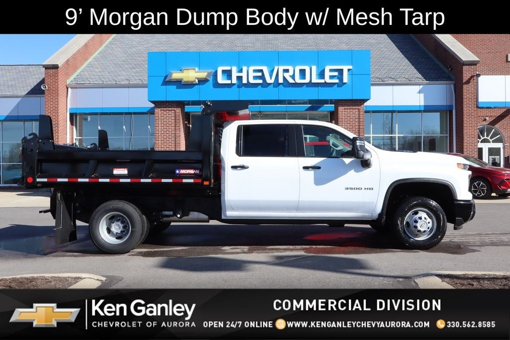 2024 Chevrolet Silverado 3500HD Work Truck w/ 9' Dump with Mesh Tarp