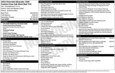 2023 Chevrolet Silverado 1500 Custom