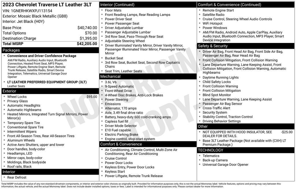 2023 Chevrolet Traverse LT Leather