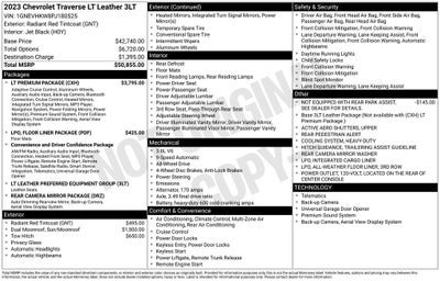 2023 Chevrolet Traverse LT Leather