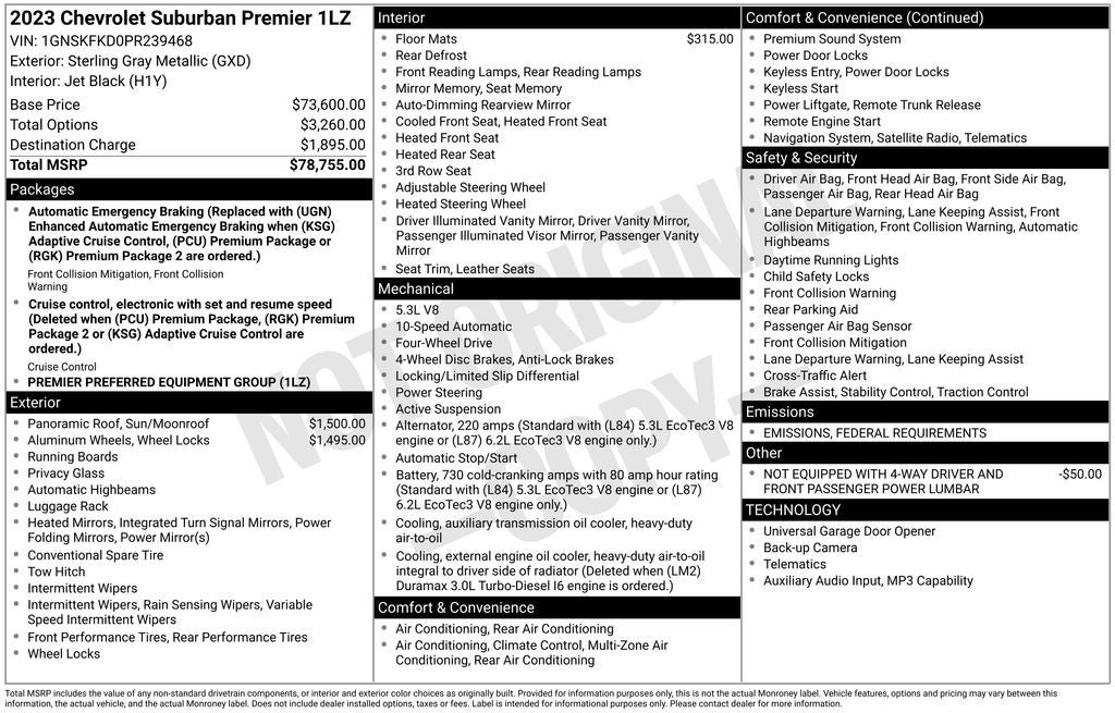 2023 Chevrolet Suburban Premier