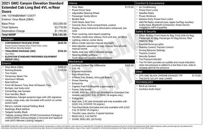 2021 GMC Canyon Elevation Standard