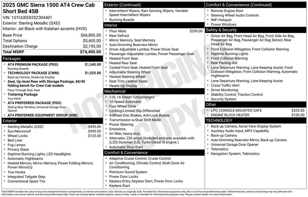 2025 GMC Sierra 1500 AT4