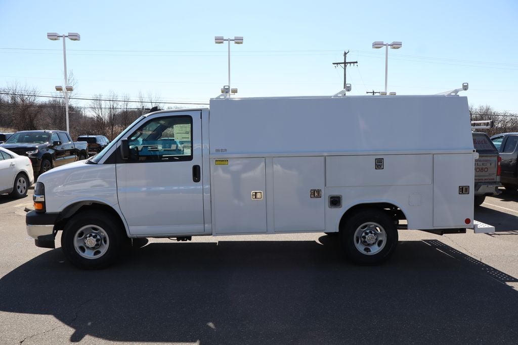 2026 Chevrolet Express 3500 Work Van w/ Reading Aluminum Enclosed Service Body Cutaway