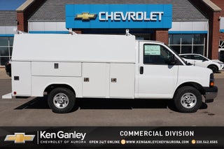 2026 Chevrolet Express 3500 Work Van w/ Reading Aluminum Enclosed Service Body Cutaway