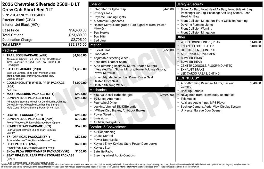 2026 Chevrolet Silverado 2500HD LT