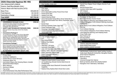 2026 Chevrolet Equinox RS