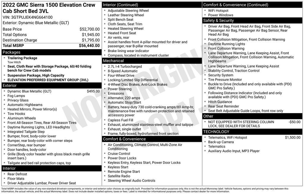 2022 GMC Sierra 1500 Elevation