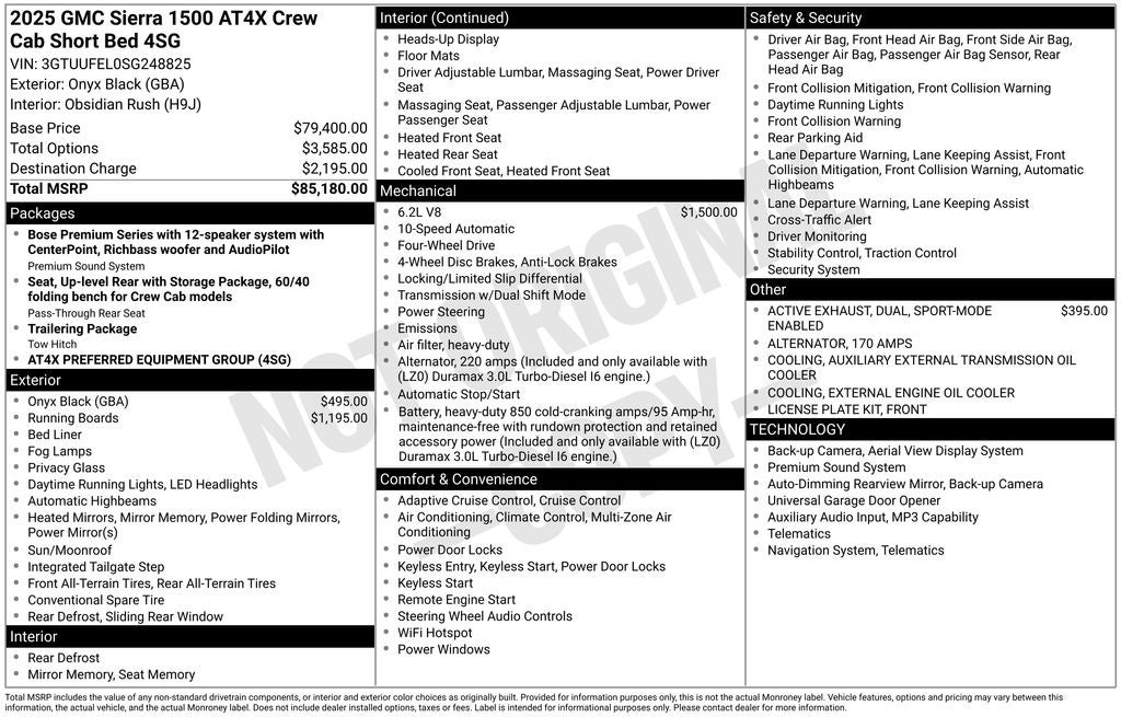 2025 GMC Sierra 1500 AT4X