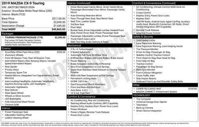 2019 Mazda Mazda CX-9 Touring