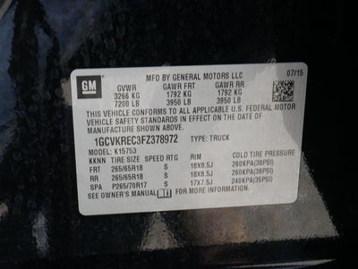 2015 Chevrolet Silverado 1500 LT LT2