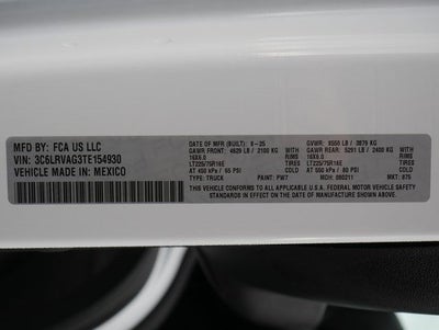 2026 RAM ProMaster 1500 Low Roof