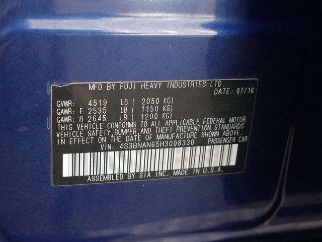 2017 Subaru Legacy 2.5i Limited
