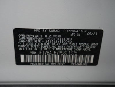 2023 Subaru WRX Limited