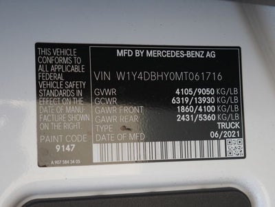 2021 Mercedes-Benz Sprinter 2500 Cargo 144 WB