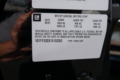 2001 Chevrolet Corvette Base