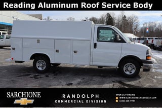 2025 Chevrolet Express 3500 Work Van w/ Reading Aluminum Roof Service Body Cutaway