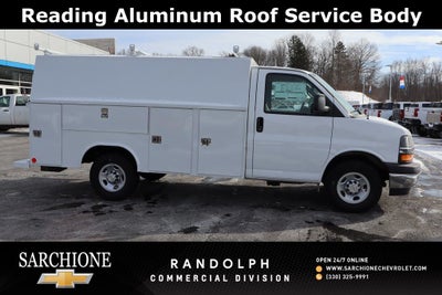 2025 Chevrolet Express 3500 Work Van w/ Reading Aluminum Roof Service Body Cutaway