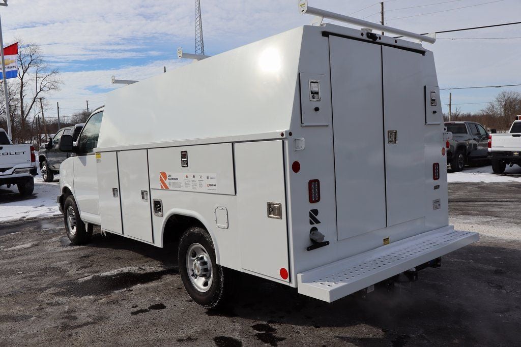 2025 Chevrolet Express 3500 Work Van w/ Reading Aluminum Roof Service Body Cutaway