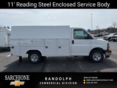 2025 Chevrolet Express 3500 Work Van w/ Reading Enclosed Service Body Cutaway
