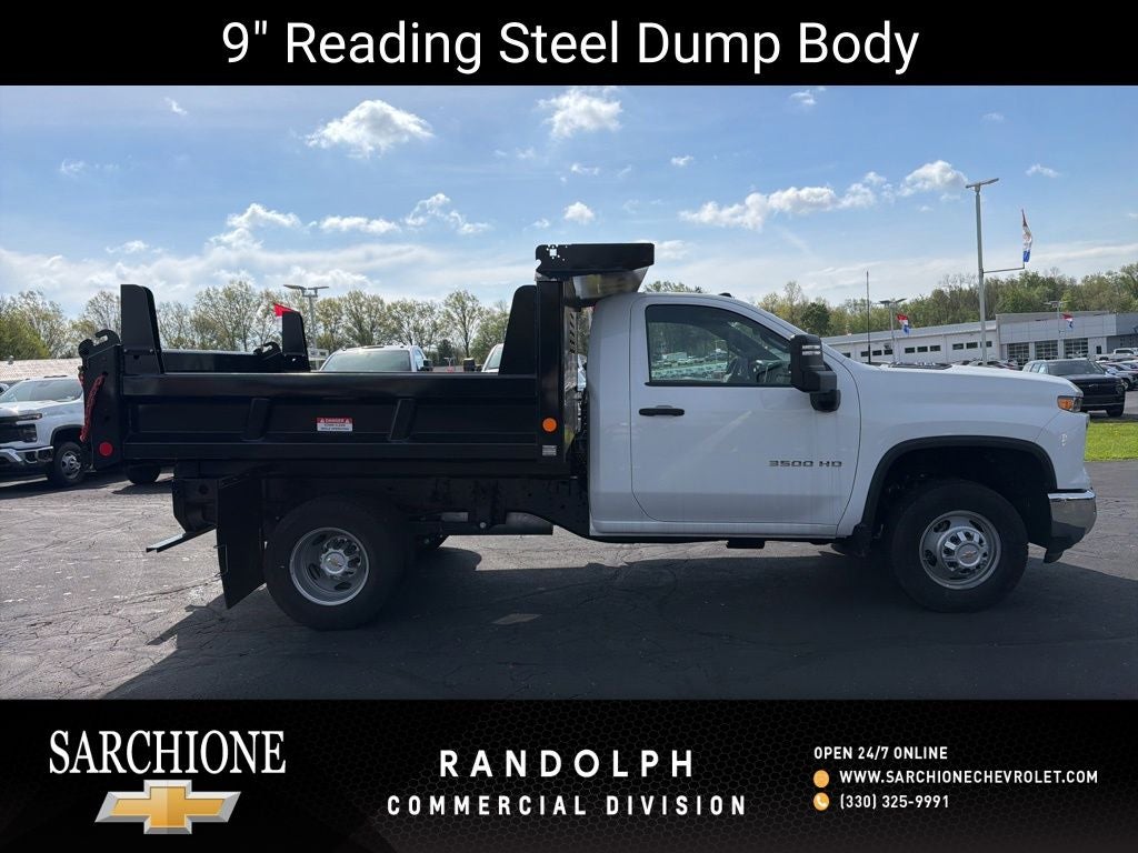 2025 Chevrolet Silverado 3500HD Work Truck w/ 9' Reading Steel Dump Body