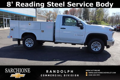 2025 Chevrolet Silverado 3500HD Work Truck w/ 8' Reading Steel Service Body