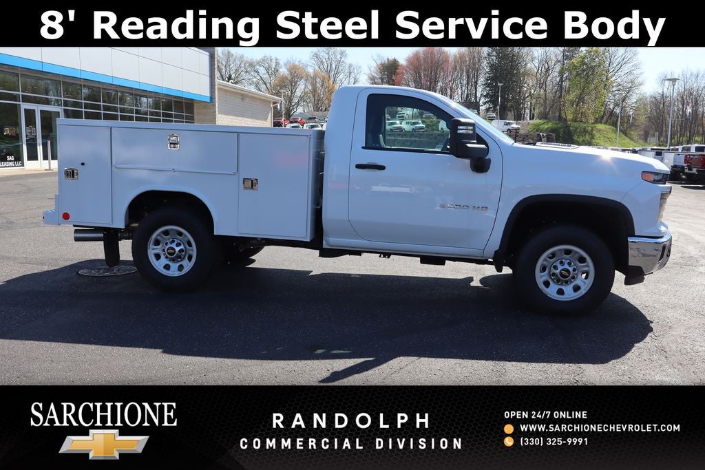 2025 Chevrolet Silverado 3500HD Work Truck w/ 8' Reading Steel Service Body