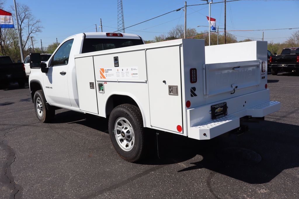 2025 Chevrolet Silverado 3500HD Work Truck w/ 8' Reading Steel Service Body
