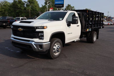 2025 Chevrolet Silverado 3500HD Work Truck w/ 12' MTE Stake Platform Body