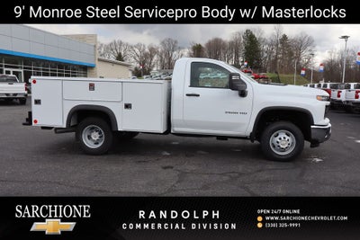 2025 Chevrolet Silverado 3500HD Work Truck w/ 9' Monroe Servicepro Body w/ Masterlocks