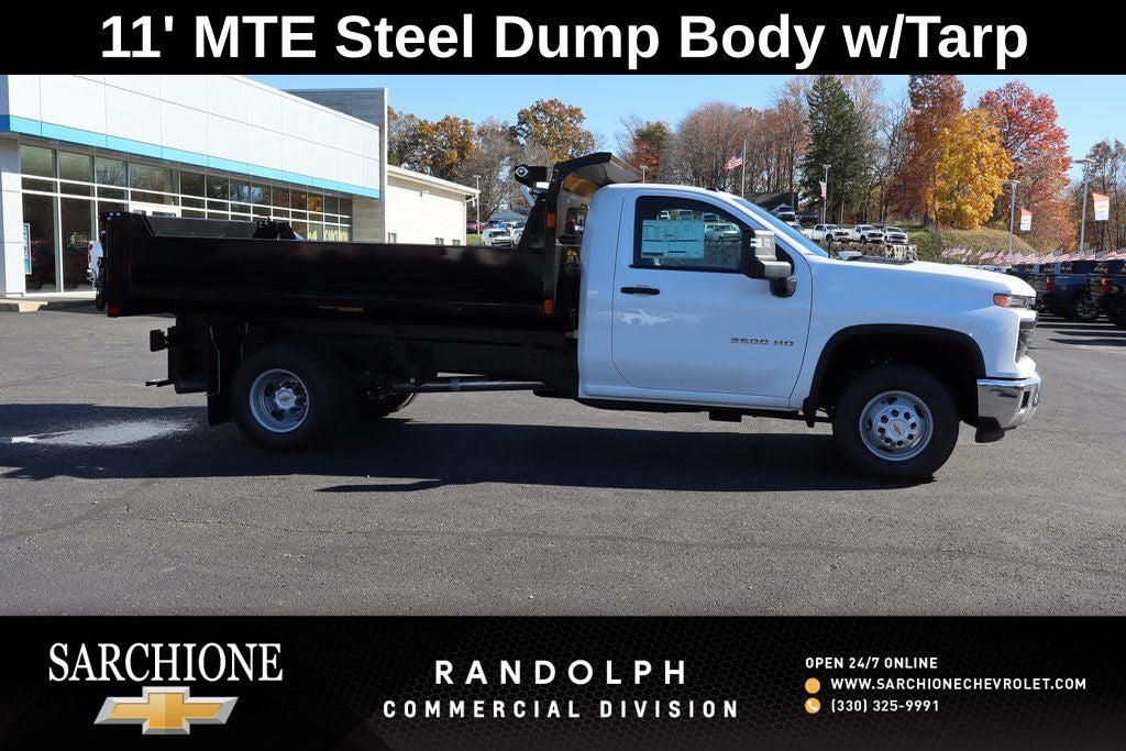 2025 Chevrolet Silverado 3500HD Work Truck w/ 11' MTE Steel Dump Body