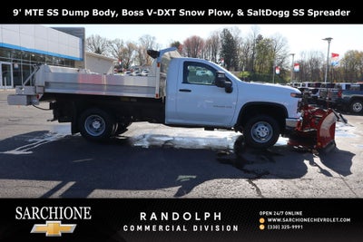 2026 Chevrolet Silverado 3500HD Work Truck w/ 9' MTE SS Dump, Boss Snow Plow, & SaltDogg SS S