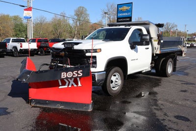 2026 Chevrolet Silverado 3500HD Work Truck w/ 9' MTE SS Dump, Boss Snow Plow, & SaltDogg SS S