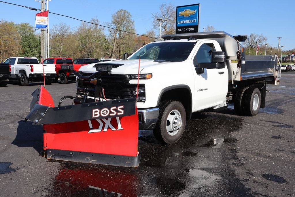 2026 Chevrolet Silverado 3500HD Work Truck w/ 9' MTE SS Dump, Boss Snow Plow, & SaltDogg SS S