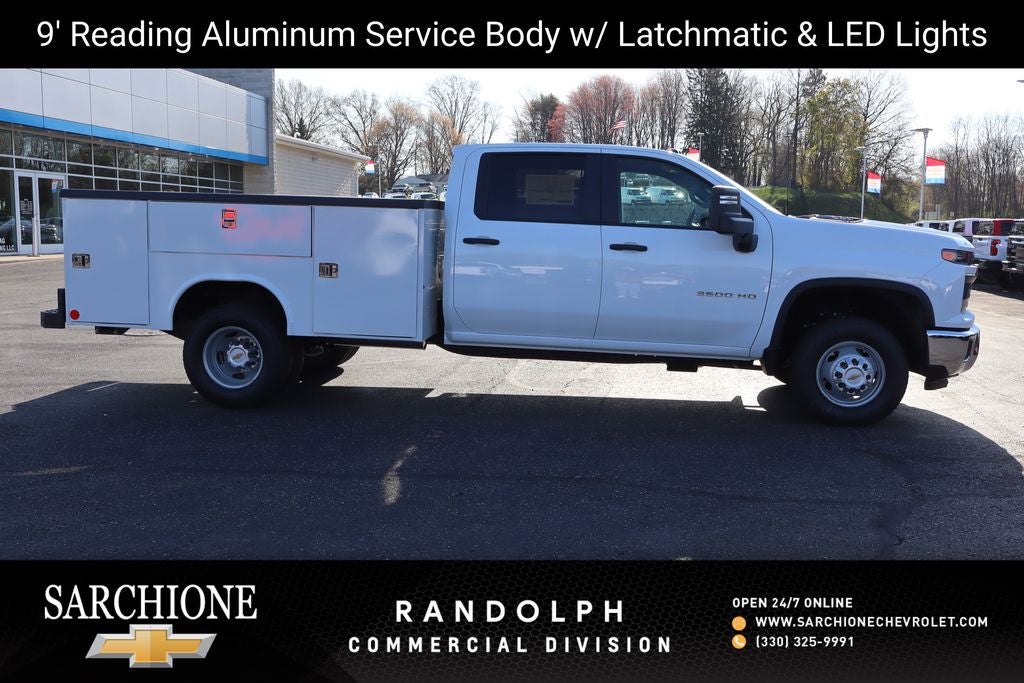 2026 Chevrolet Silverado 3500HD Work Truck w/ 9' Reading Aluminum Service Body w Latchmatic
