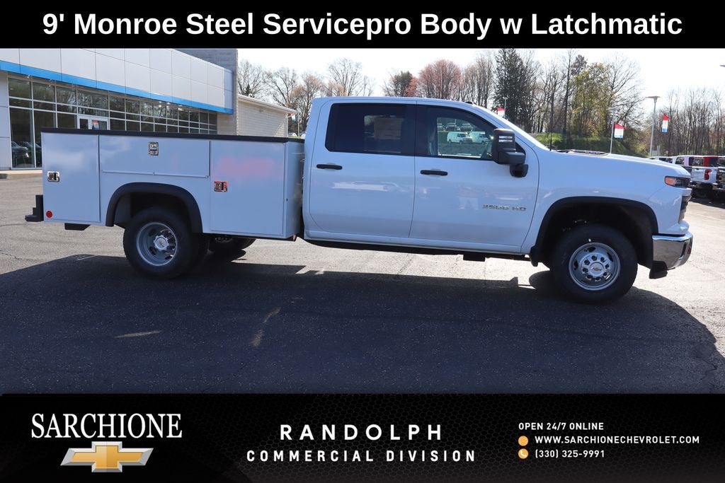 2026 Chevrolet Silverado 3500HD Work Truck w/ 9' Monroe Steel Servicepro Body w Latchmatic