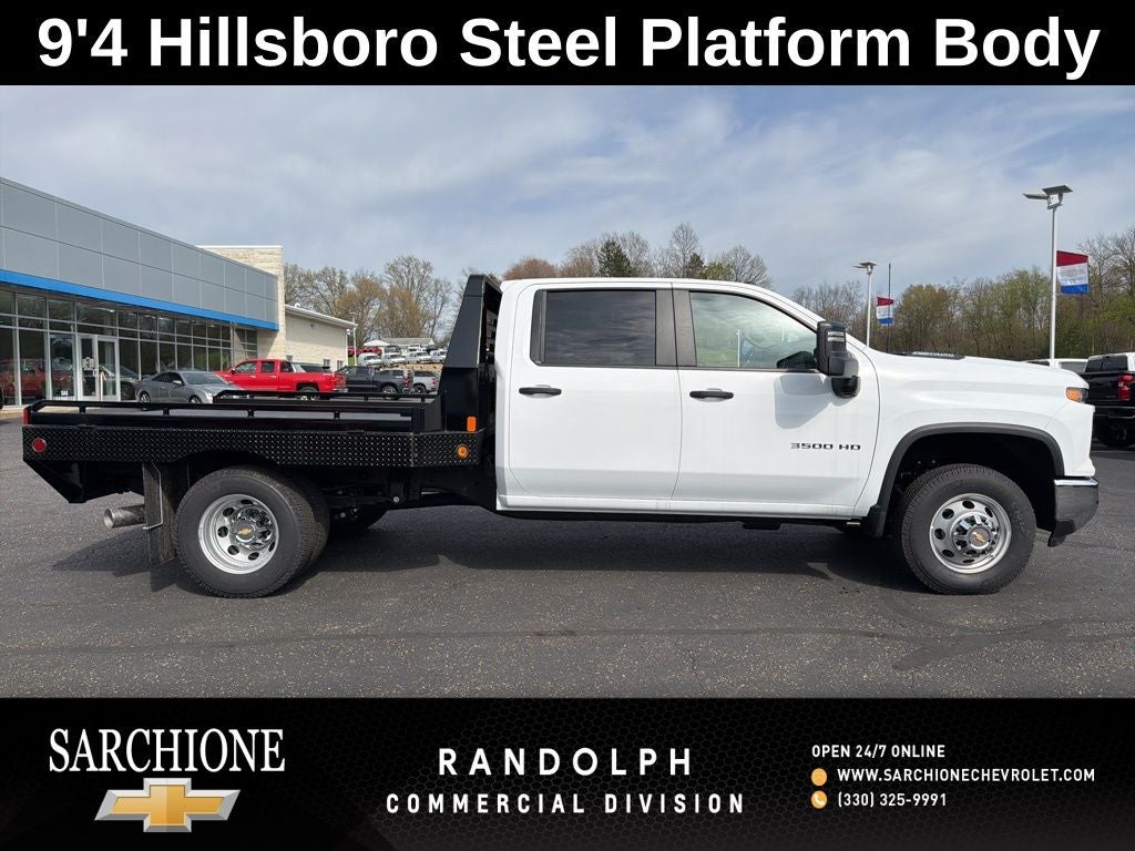 2025 Chevrolet Silverado 3500HD Work Truck W/ 9'4 Hillsboro Steel Gooseneck Platform Body