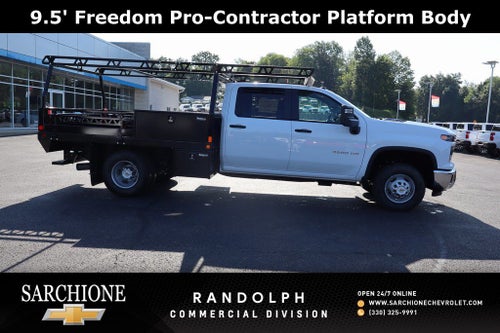2025 Chevrolet Silverado 3500HD Work Truck DRW W/ 9.5' Freedom Pro-Contractor Platform Body